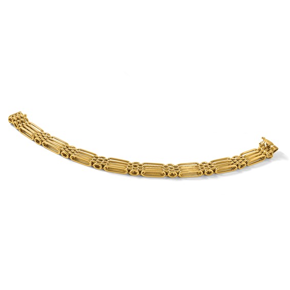 Herco 18K Polished 10mm Fancy Link 7.5 Inch Bracelet