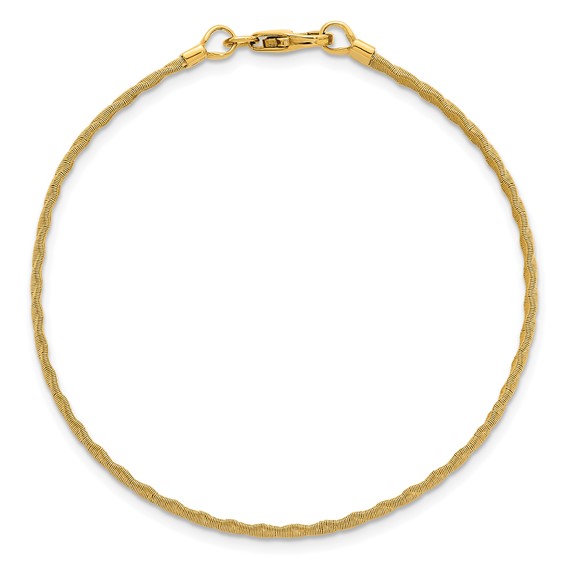Herco 18K Polished and Textured Link 7.25 Inch Bracelet