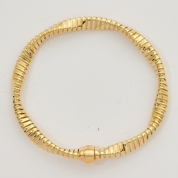 Herco 18K Polished Twisted Link 7.5 Inch Omega Bracelet