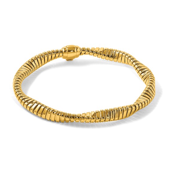 Herco 18K Polished Twisted Link 7.5 Inch Omega Bracelet