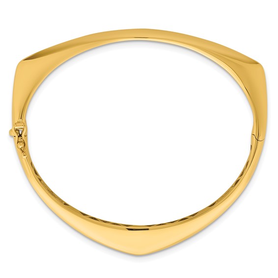 Herco 18K Polished Fancy Hinged with Safety Clasp Bangle
