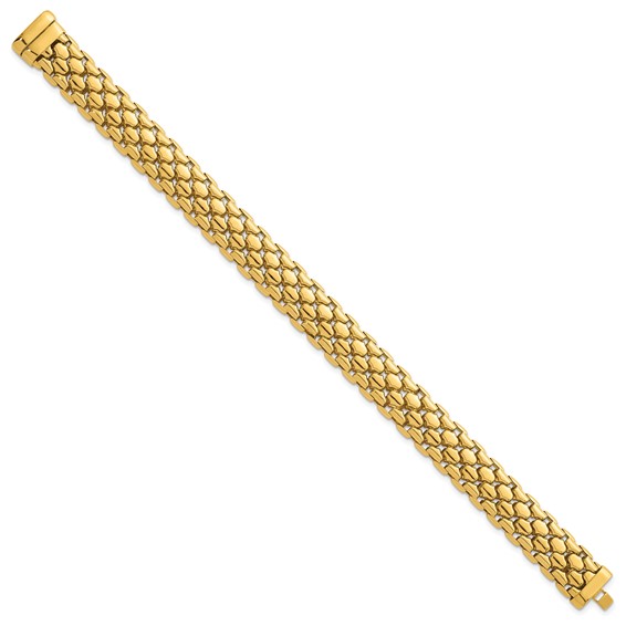 Herco 18K Polished Fancy Link 8 Inch Bracelet