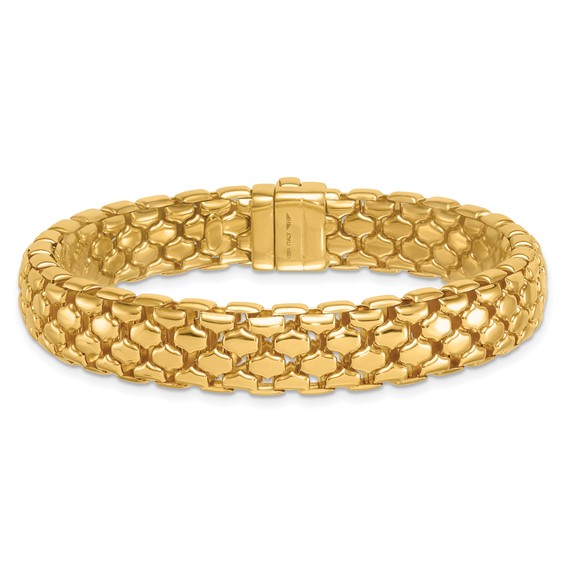 Herco 18K Polished Fancy Link 8 Inch Bracelet