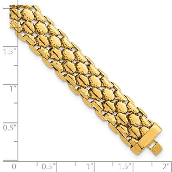 Herco 18K Polished Fancy Link 8 Inch Bracelet