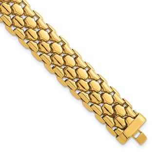 Herco 18K Polished Fancy Link 8 Inch Bracelet