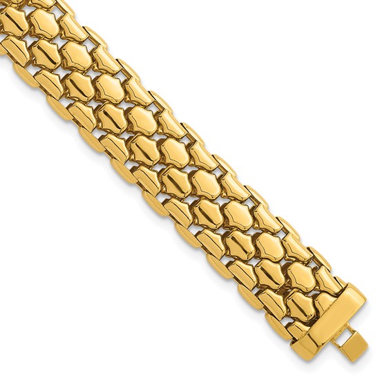 Herco 18K Polished Fancy Link 8 Inch Bracelet