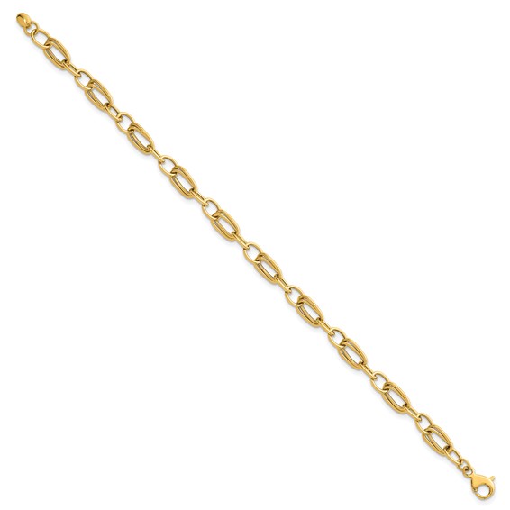 Herco 18K Polished Double Link 7.5 Inch Bracelet