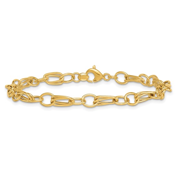Herco 18K Polished Double Link 7.5 Inch Bracelet