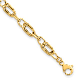 Herco 18K Polished Double Link 7.5 Inch Bracelet