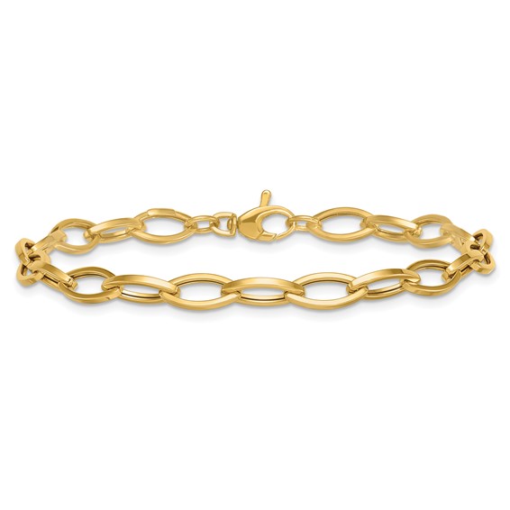Herco 18K Polished Oval Link 8 Inch Bracelet