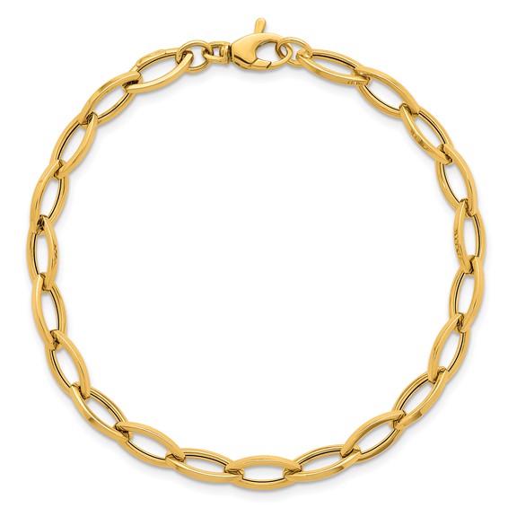 Herco 18K Polished Oval Link 8 Inch Bracelet