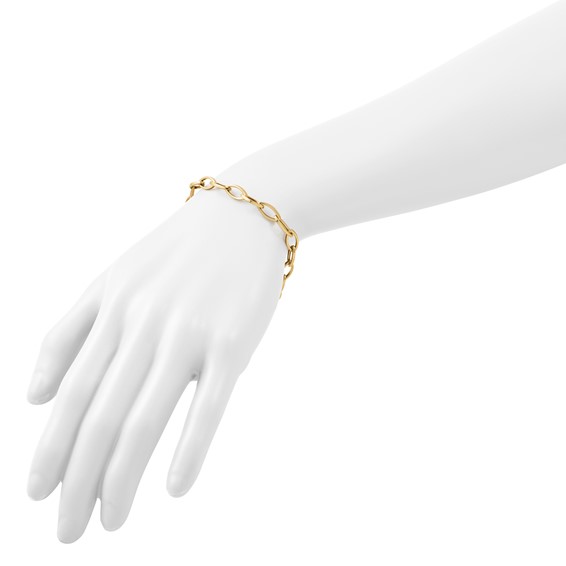 Herco 18K Polished Oval Link 8 Inch Bracelet