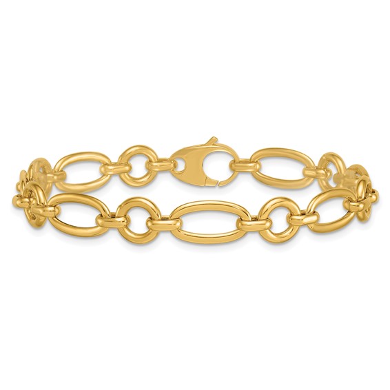 Herco 18K Polished Fancy Link 8 Inch Bracelet