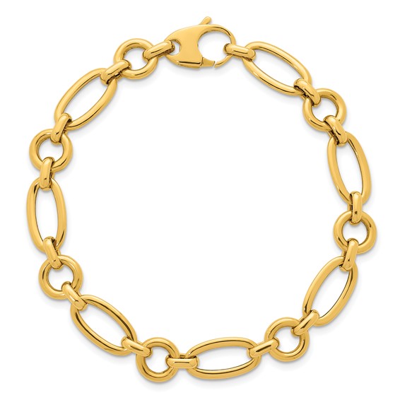 Herco 18K Polished Fancy Link 8 Inch Bracelet