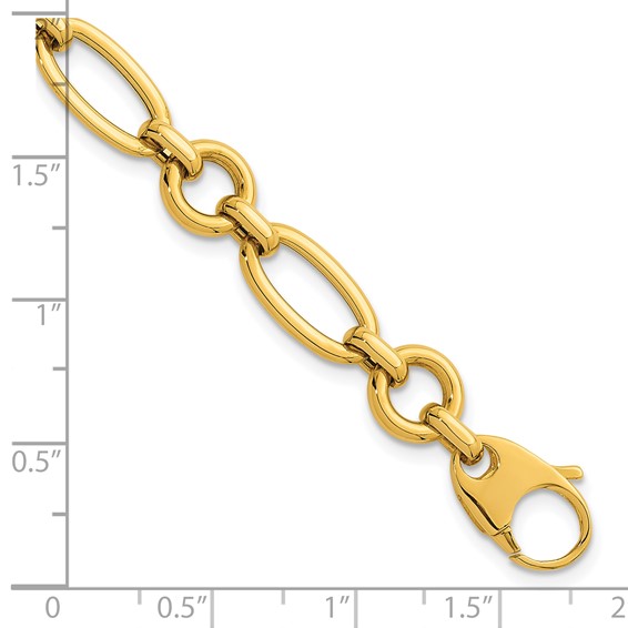 Herco 18K Polished Fancy Link 8 Inch Bracelet