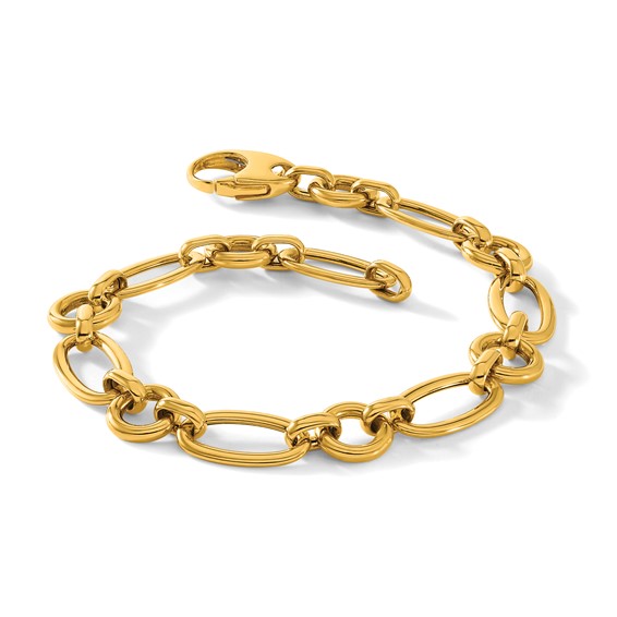 Herco 18K Polished Fancy Link 8 Inch Bracelet