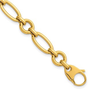 Herco 18K Polished Fancy Link 8 Inch Bracelet