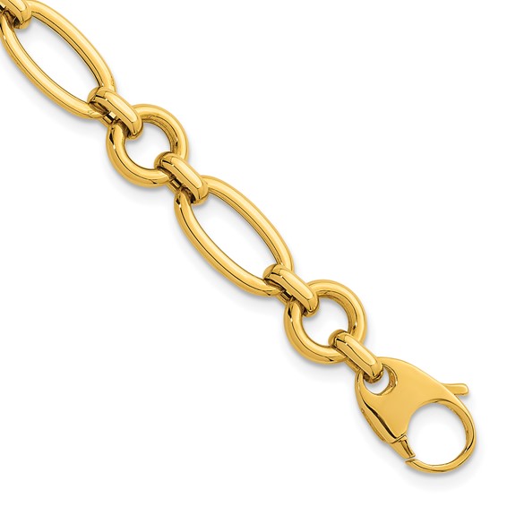 Herco 18K Polished Fancy Link 8 Inch Bracelet