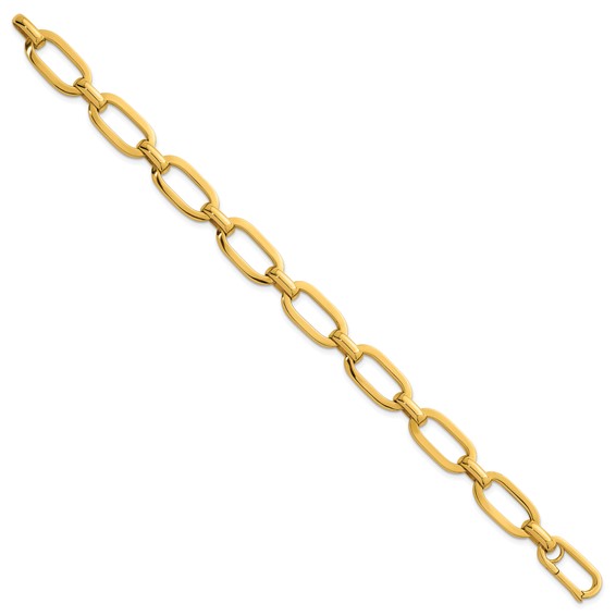 Herco 18K Polished 10mm Oval Link 8 Inch Bracelet