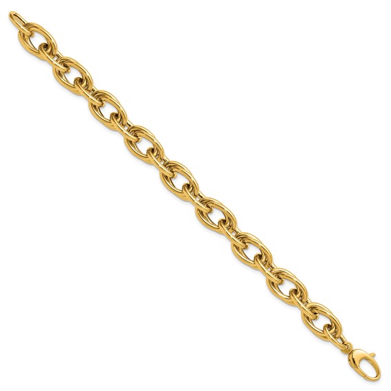 Herco 18K Polished Mixed Link 7.5 Inchch Bracelet