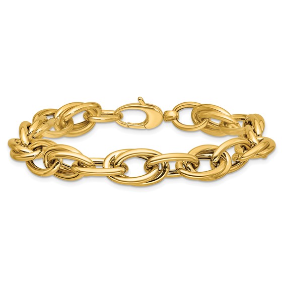 Herco 18K Polished Mixed Link 7.5 Inchch Bracelet