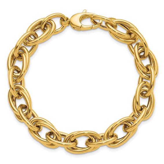 Herco 18K Polished Mixed Link 7.5 Inchch Bracelet