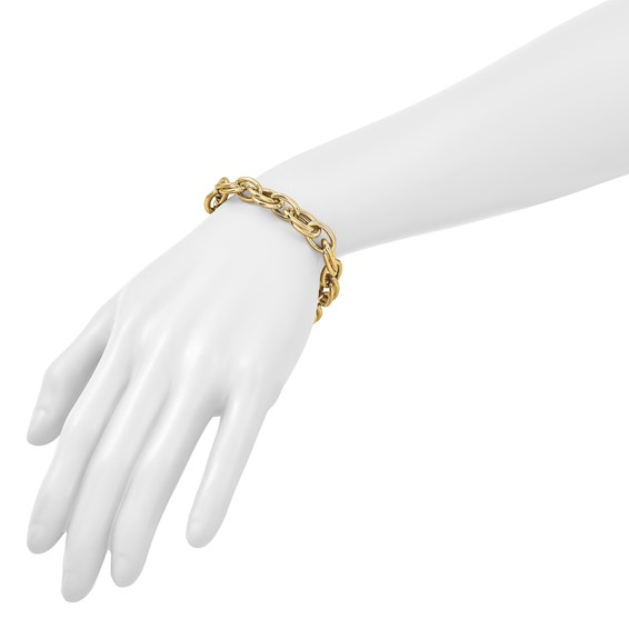 Herco 18K Polished Mixed Link 7.5 Inchch Bracelet