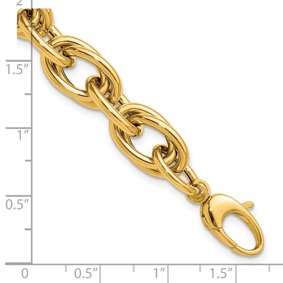 Herco 18K Polished Mixed Link 7.5 Inchch Bracelet