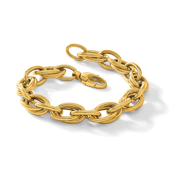 Herco 18K Polished Mixed Link 7.5 Inchch Bracelet