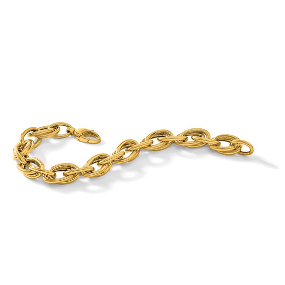Herco 18K Polished Mixed Link 7.5 Inchch Bracelet