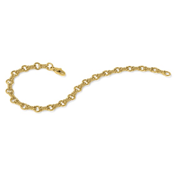 Herco 18K Polished Solid Fancy Link 7.5 Inch Chain Bracelet