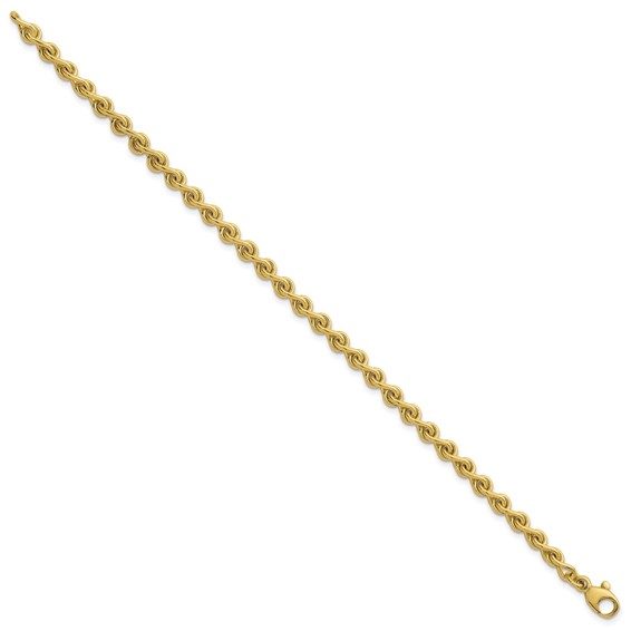 Herco 18K Polished Solid Fancy Link 7.5 Inch Chain Bracelet