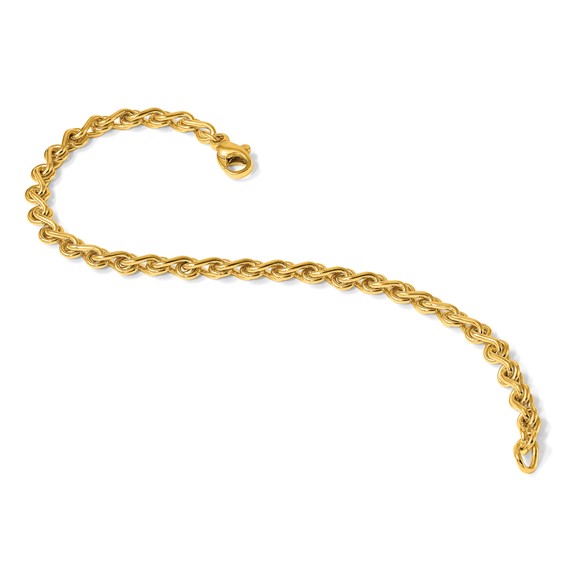 Herco 18K Polished Solid Fancy Link 7.5 Inch Chain Bracelet