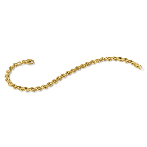 Herco 18K Polished Solid Fancy Link 7.5 Inch Chain Bracelet