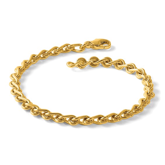 Herco 18K Polished Solid Fancy Link 7.5 Inch Chain Bracelet
