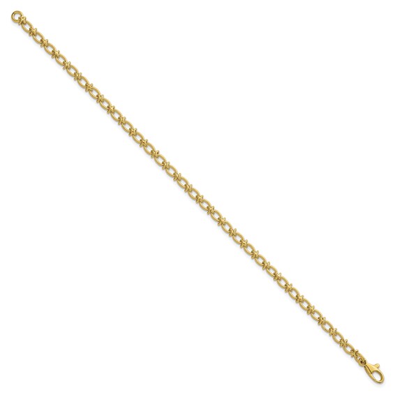 Herco 18K Polished Solid Fancy Link 7.5 Inch Chain Bracelet