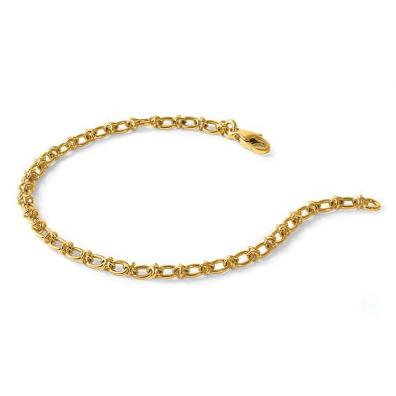 Herco 18K Polished Solid Fancy Link 7.5 Inch Chain Bracelet
