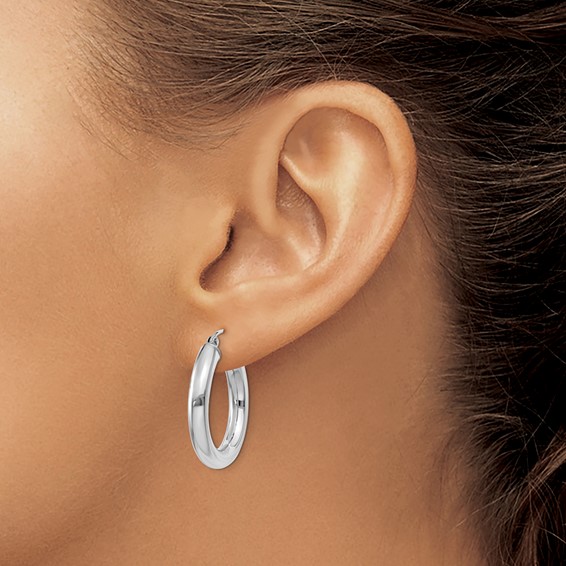 Herco Gold Polished 4.00mm Hoop Earrings