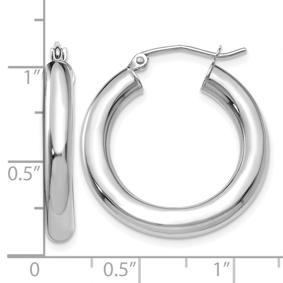 Herco Gold Polished 4.00mm Hoop Earrings