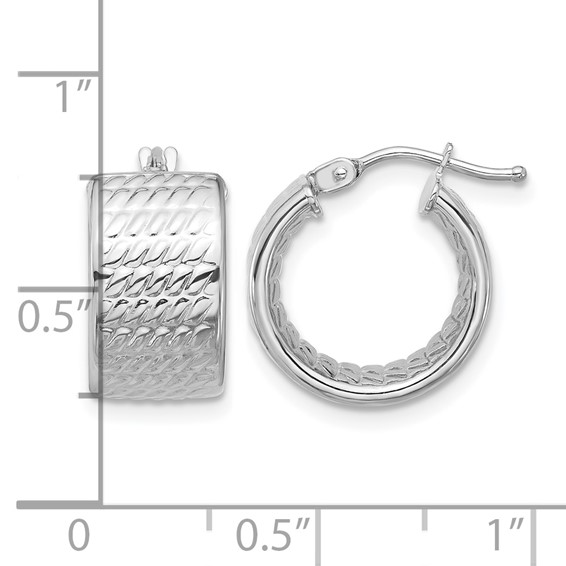 Herco Gold Polished and Diamond-cut Hoop Earrings