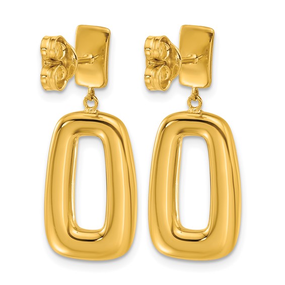 Herco 18K Polished Fancy Geometric Post Dangle Earrings