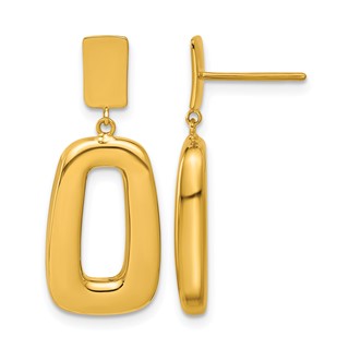 Herco 18K Polished Fancy Geometric Post Dangle Earrings