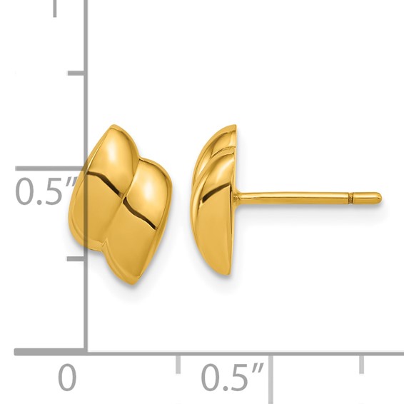 Herco 14K Polished Fancy Link Post Earrings