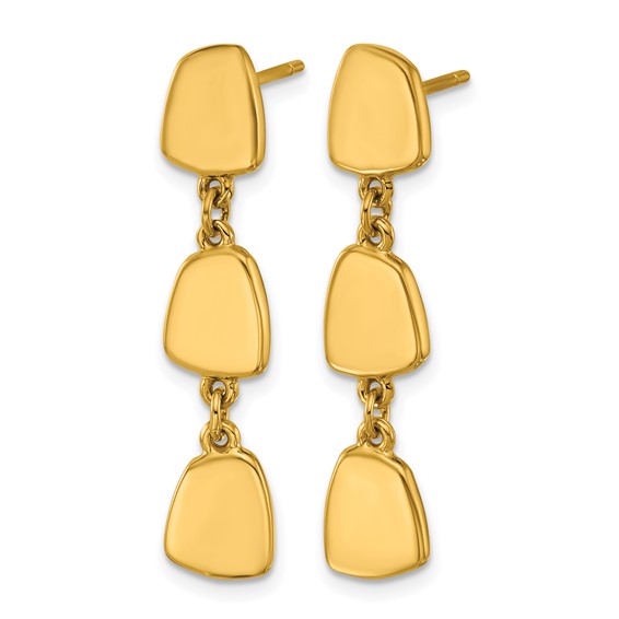 Herco 18K Polished Fancy Contemporary Post Dangle Earrings