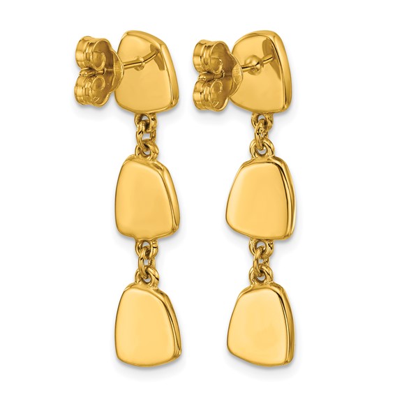 Herco 18K Polished Fancy Contemporary Post Dangle Earrings