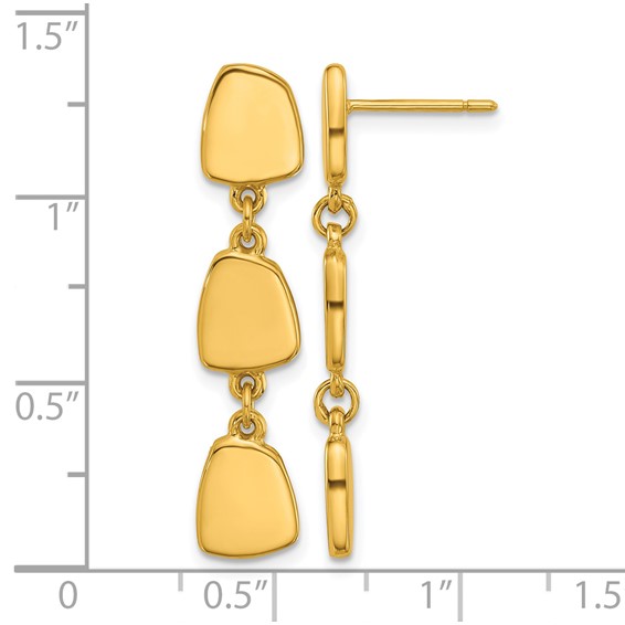 Herco 18K Polished Fancy Contemporary Post Dangle Earrings