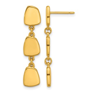Herco 18K Polished Fancy Contemporary Post Dangle Earrings