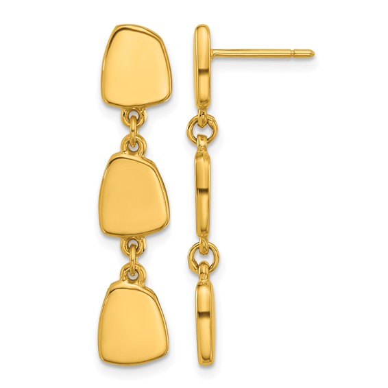 Herco 18K Polished Fancy Contemporary Post Dangle Earrings