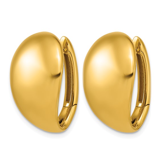 Herco 18K Polished Fancy Drop Hinged Hoop Earrings