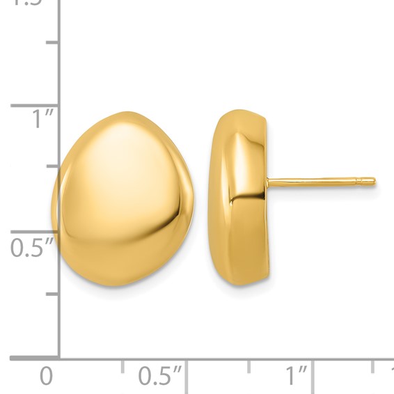 Herco Gold Polished Hoop Earrings